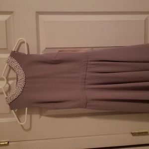 FPRICE DROP Fame and Partners Gray Faux Pearl Cocktail Dress